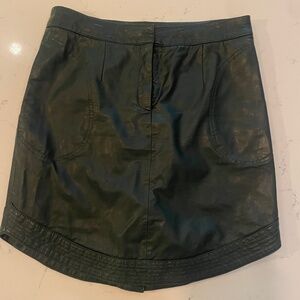 Maeve Faux Leather Skirt in Black Size 8